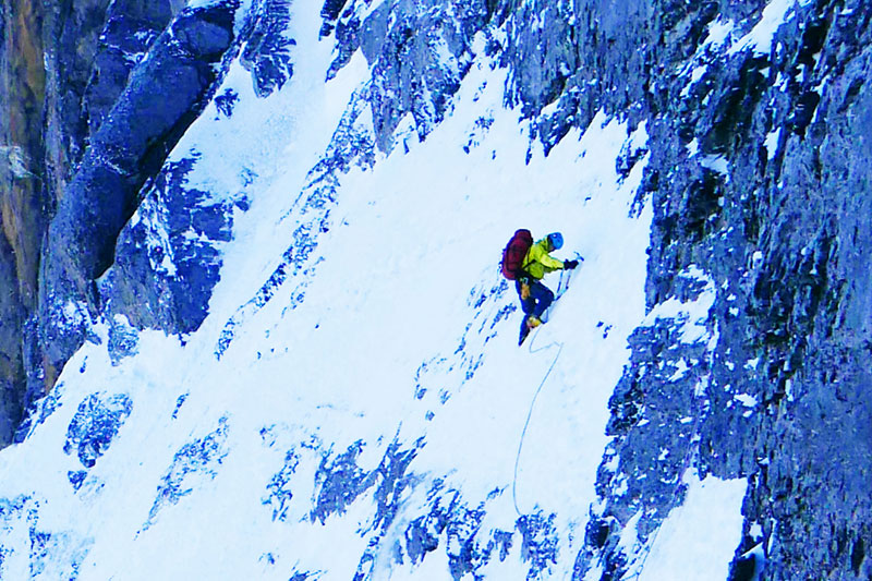 A rock climber