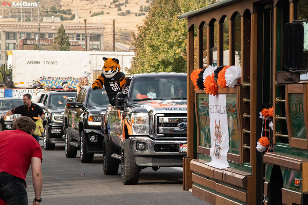 Benny the Bengal at the Homecoming Parade