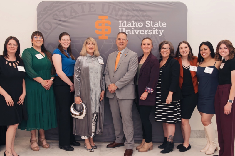 Some of the Founders Circle participants with President Robert W. Wagner, Ph.D., at the 2025 Gem Legacy event.
