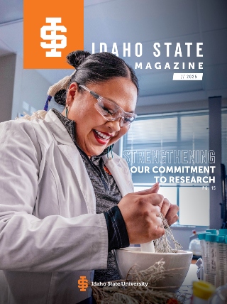 Magazine cover - Veronica Miller in a chemistry lab