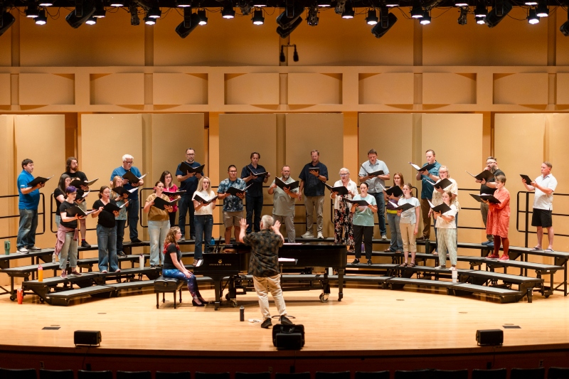 ISU Alumni choir during a rehearsal