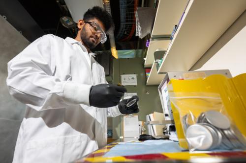 Students conduct research at the Critical Materials and Energy Systems Innovation Center (CMESIC), a joint facility operated by ISU and Idaho National Laboratory.
