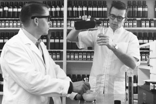 ISU pharmacy instruction in April of 1959