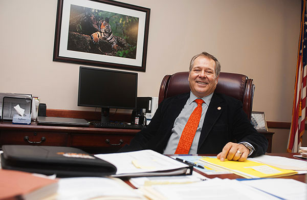 President Vailas at his desk