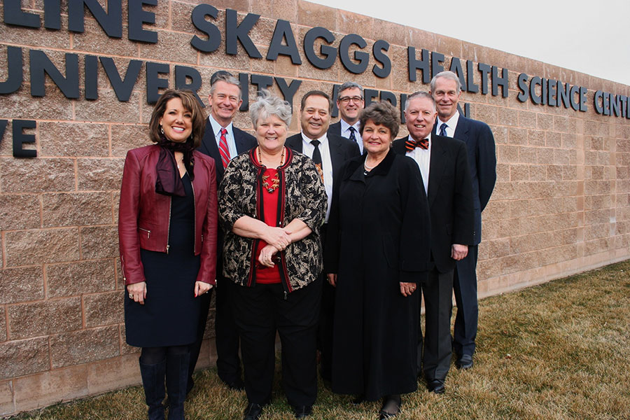 Dignitaries at the Meridian renaming ceremony