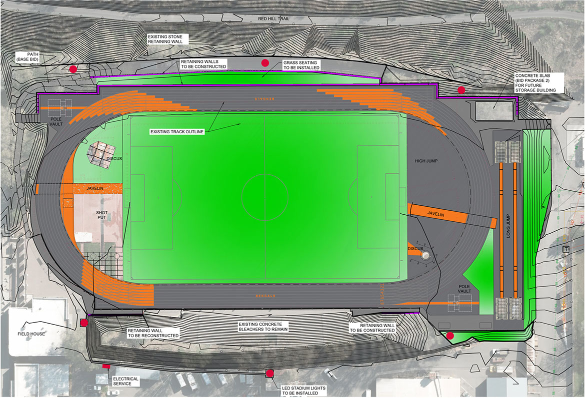 Davis field construction plan