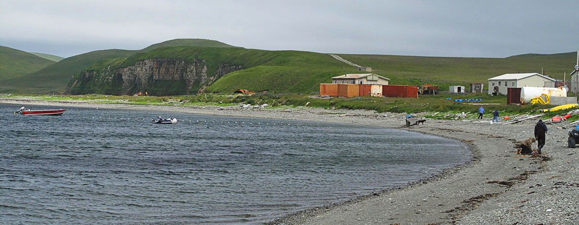 An Aleut village