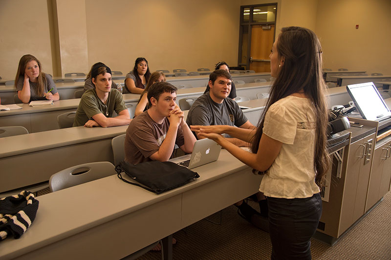 Students attending a lecture