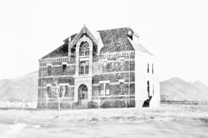 Original Swanson Hall, built in 1902. It held classrooms, administrative offices, and the original library; it went through several renovations and additions through the years until it was demolished in 1973 due to safety concerns. Its historic arch remains as the focal point of the cherished tradition well known as “March Through the Arch.”