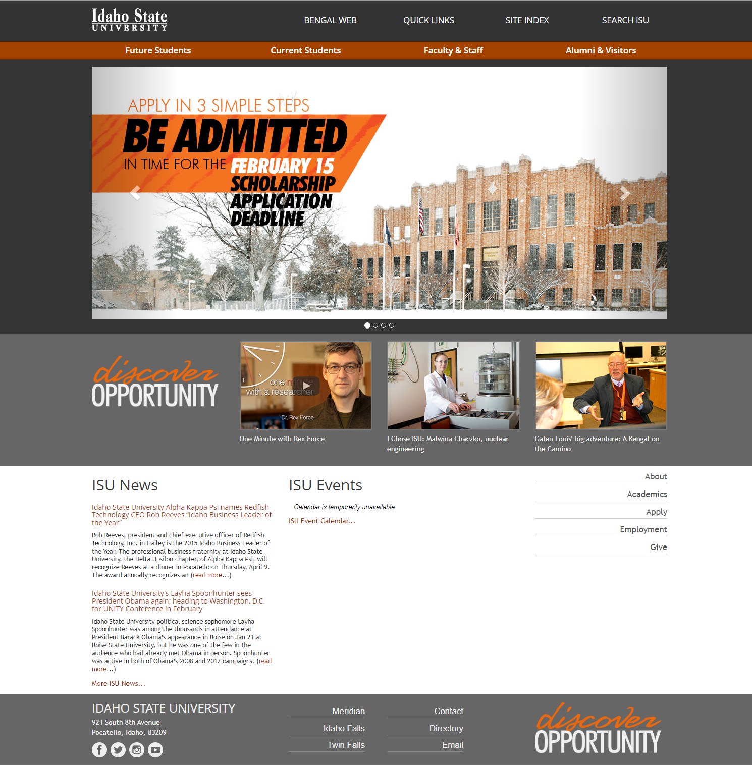 ISU hompage 2015