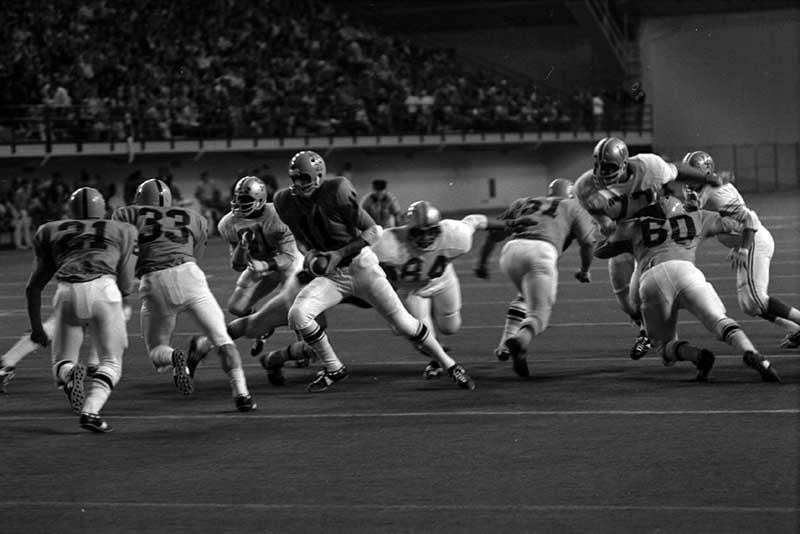 Football game in holt arena