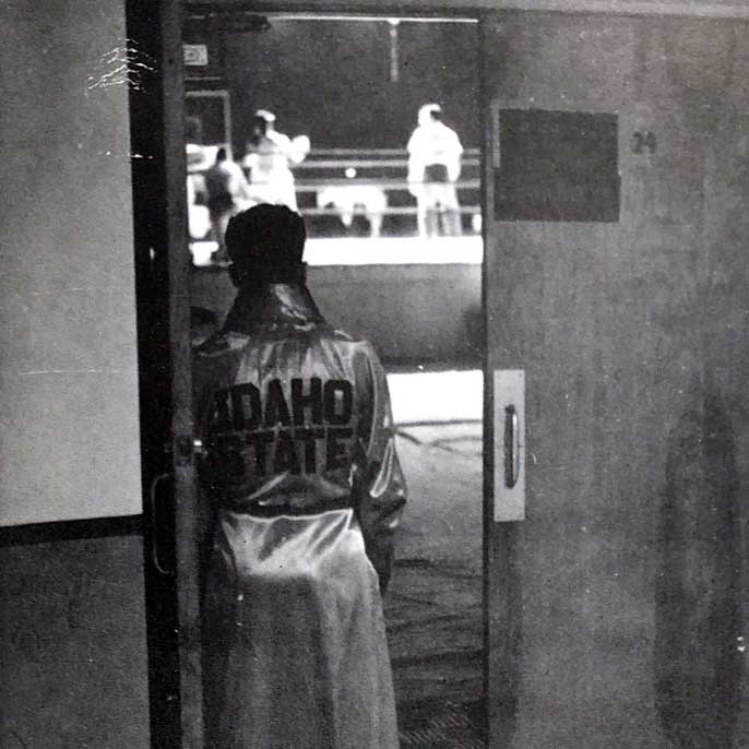 ISU boxer at match