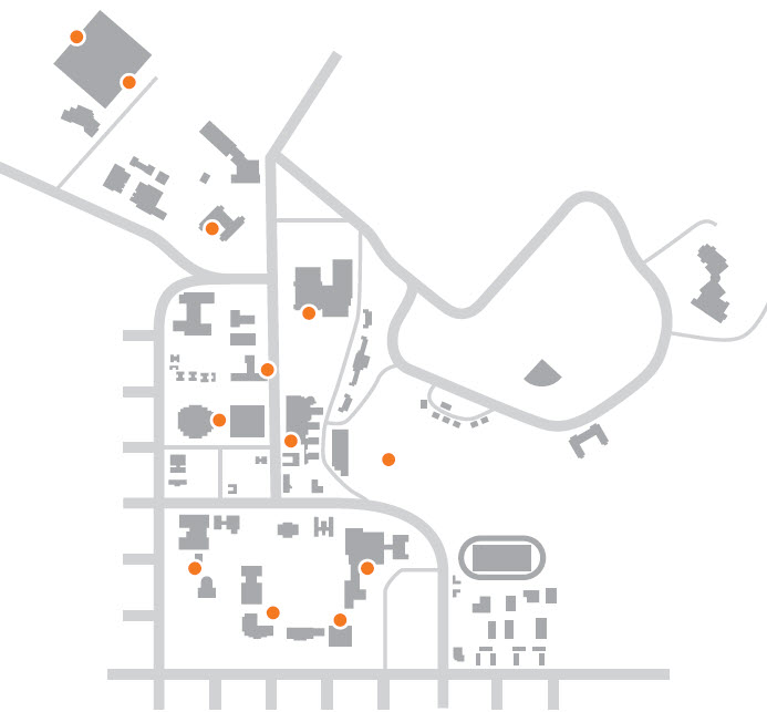 Map of Holt Arena history walk