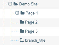 The branch_title section being shown in a branch