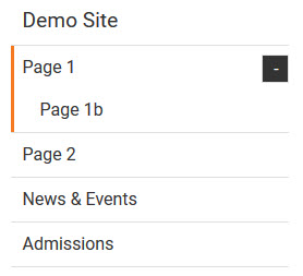 Dorpdown in navigation menu