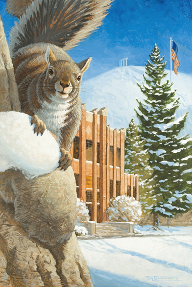 Idaho State University Master of Fine Art’s student Tim Goodworth’s winning entry in the holiday card contest.