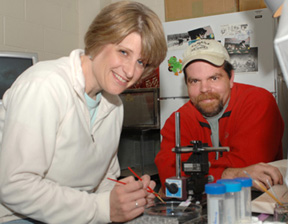 Teri Mitton, left, with mentor Dr. Curt Anderson.
