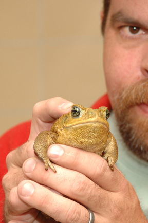 Anderson with one of his study subjects.