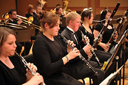 Members of the ISU Concert Band in action.