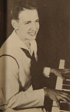 Pianist Roger Williams, then known as Louis Weertz, when he was in the Navy V-12 program at Idaho State.