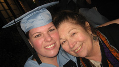Lynn Leonard, right, at her daughter Laura Dehlia Soldati's graduation from Columbia last May.