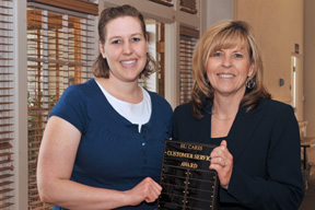 Becky North, left, with Stacey Marshall