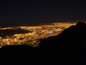 Photo of Cape Town night lights by Kim Givler.