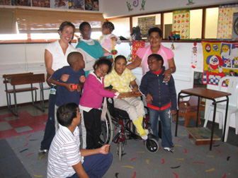 Givler, back row left, with staff and patients she worked with at Groote Schuur. (Photos courtesy of Kim Givler)