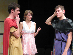 From left, cast members Michael Halderson, Gabrielle Joan and Andrew Katseanes.