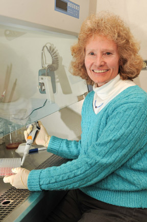 Jean Pfau in her laboratory.