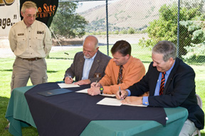 From left, Scott Ransom, Mark Gamblin, Brian Blad and Arthur Vailas.