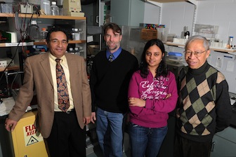 From left, Alok Bhushan, Byron Bennett, Aditi Jain and James Lai.