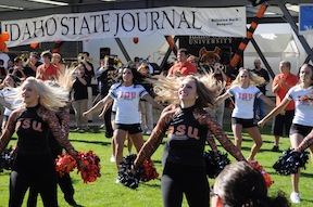 A scene from last year's Welcome Back Orange and Black
