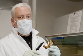 John Dudgeon in his lab. 