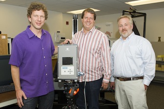 From left, Ken Hitz and Dave Hitz of the Hitz Foundation, and Herb Maschner, Director of the IMNH.