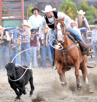 ISU Rodeo Team member Cy Eames in action. (ISU Photographic Services) 
