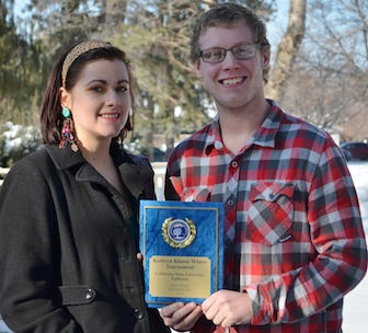 The ISU debate team of Matea Ivanovic and Roger Copenhaver