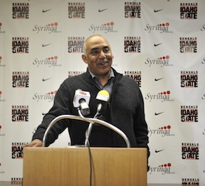 Cincinnati Bengal Coach and ISU alum Marvin Lewis at ISU Feb. 14.