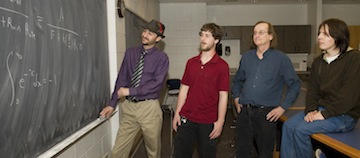 From left, Garrett Castle, Doug Walker, DeWayne Derryberry and Damon Herrera. (ISU Photographic Services)