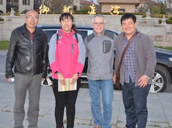 ISU's Jack Rose, second from right, with researchers in China.