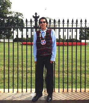 Layha Spoonhunter at White House on a previous trip to Washington, D.C.