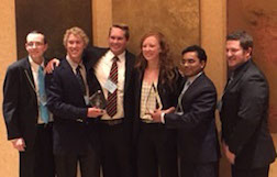 From left students, D.J. Mills, Connor Pate, Joe Dobbins, Andrea Vicic, Anil Mandal, and Derek Schwabedissen.