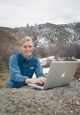 Clarissa Enslin in the field.