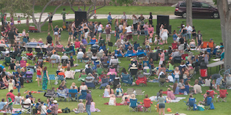 A scene from last year's summer concert series.