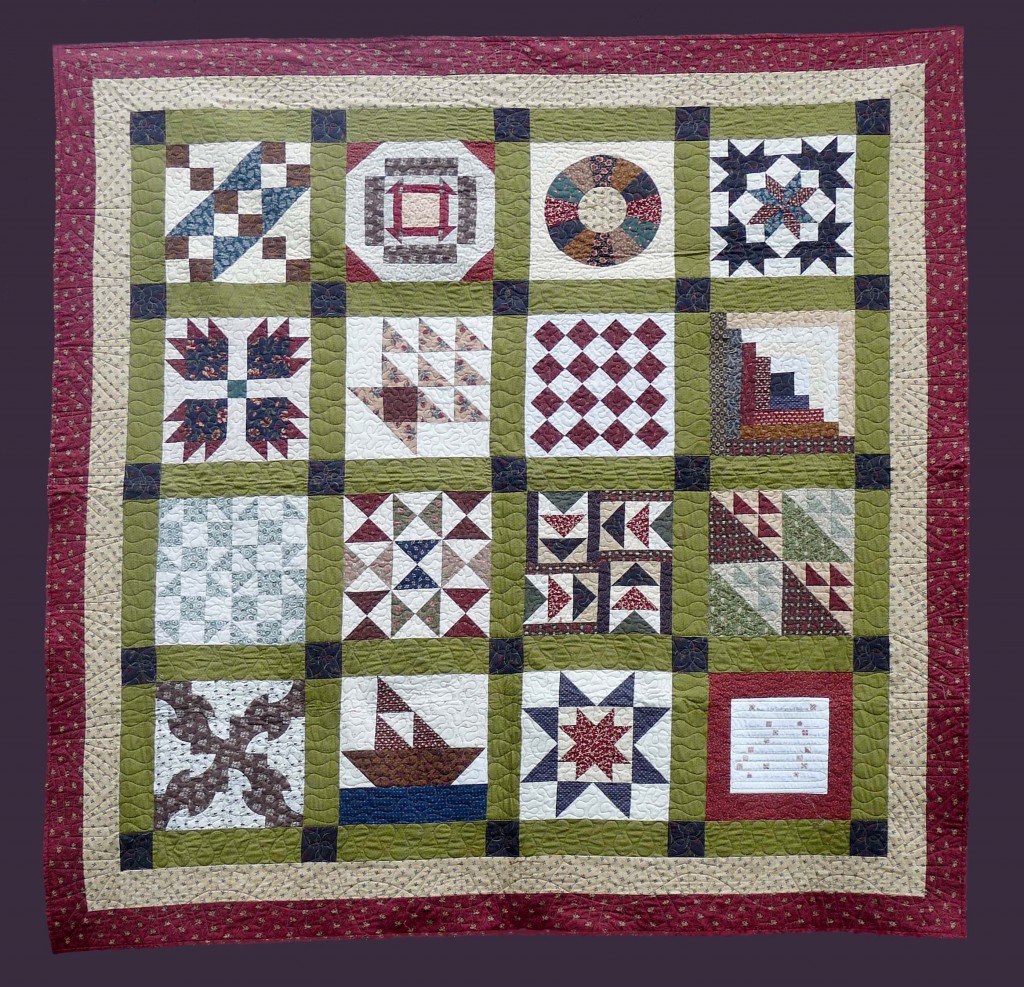 The 2015 quilt that will be raffled.