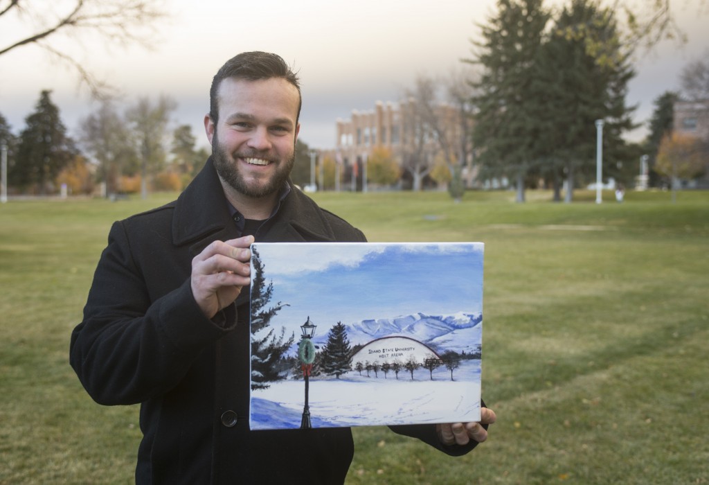 Dylan Childress poses with his winning entry.