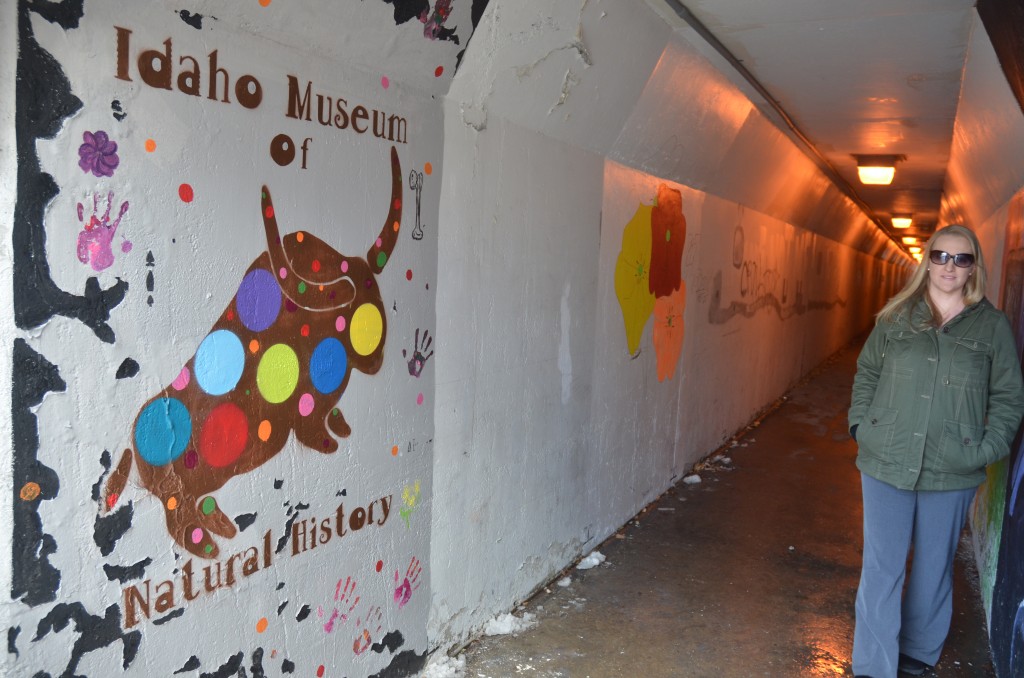 The museum's mural that is part of the Pocatello Underpass Gallery.